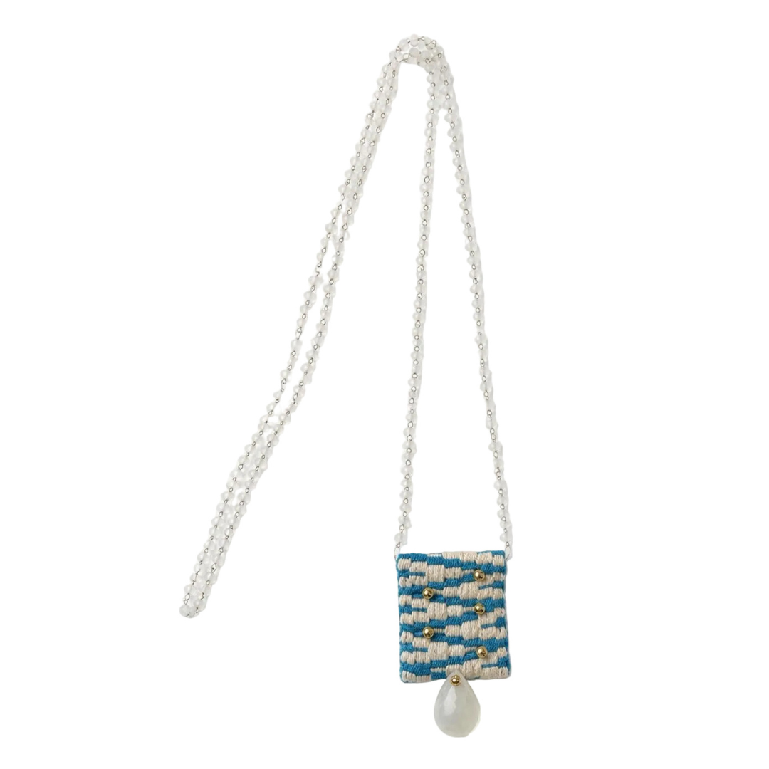 Blue & White Long Rosario