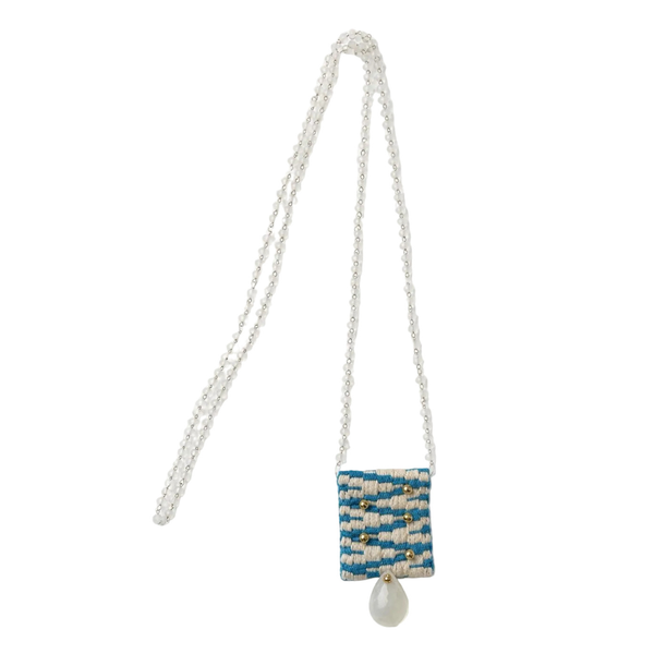 Blue & White Long Rosario