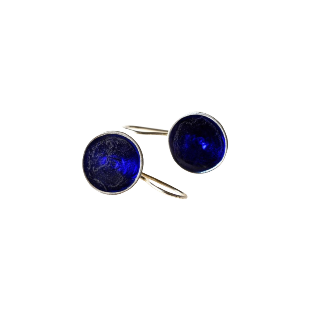 Blue Resin Earrings