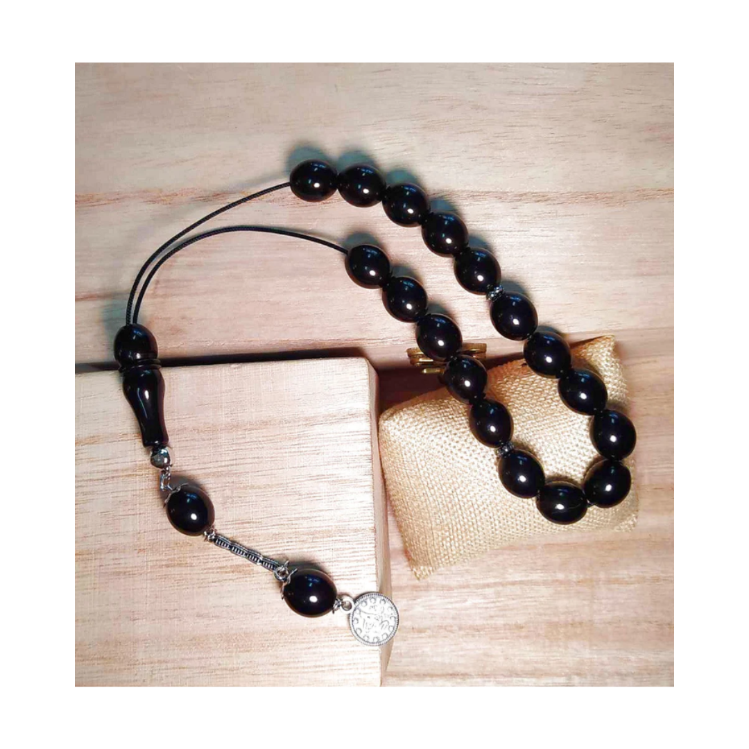 Black Bakelitis Worry Beads