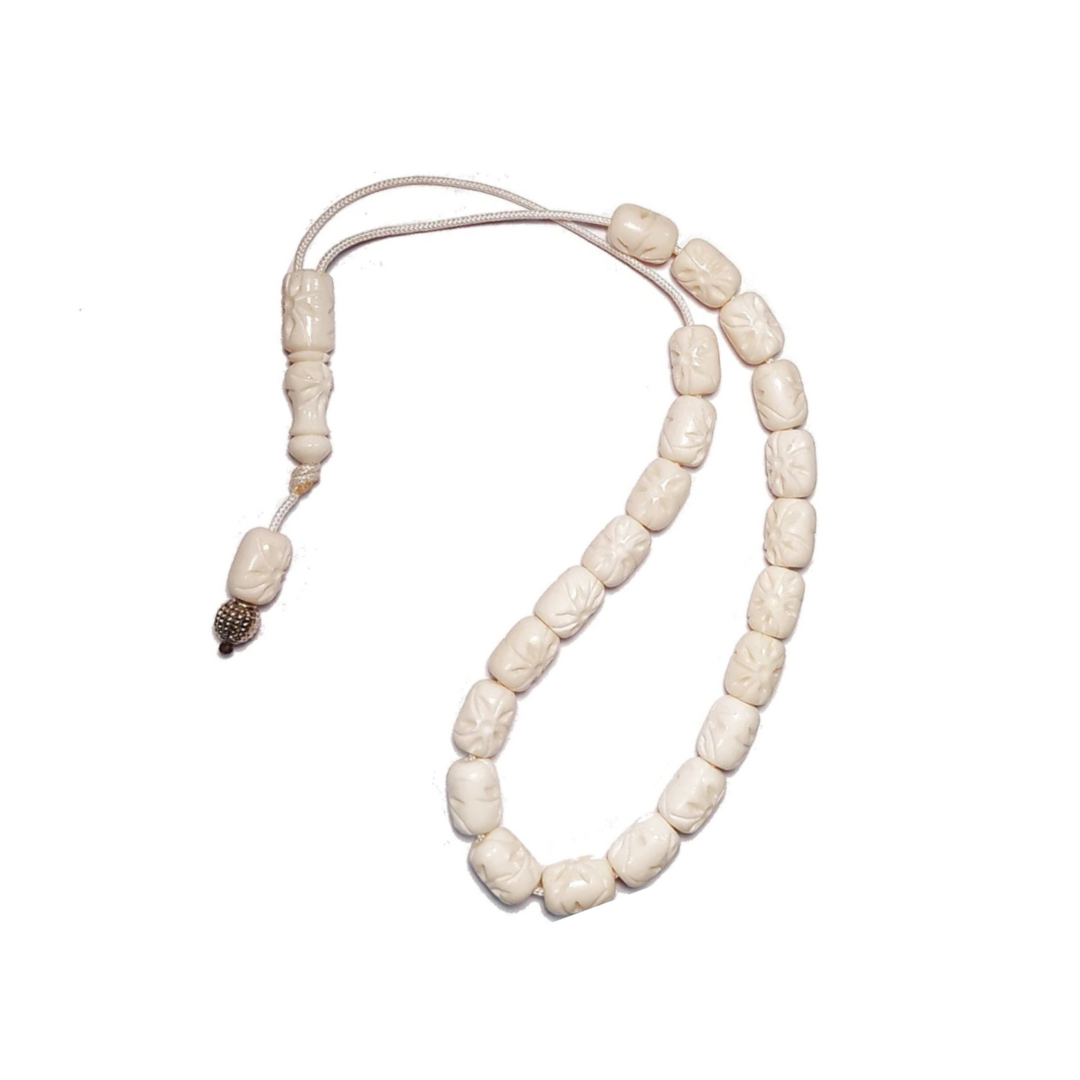 White Camel Bone Worry Beads