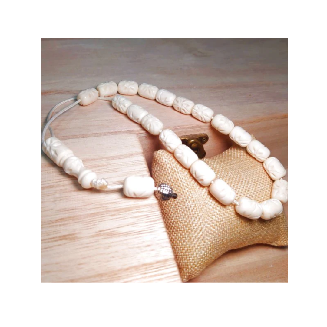 White Camel Bone Worry Beads