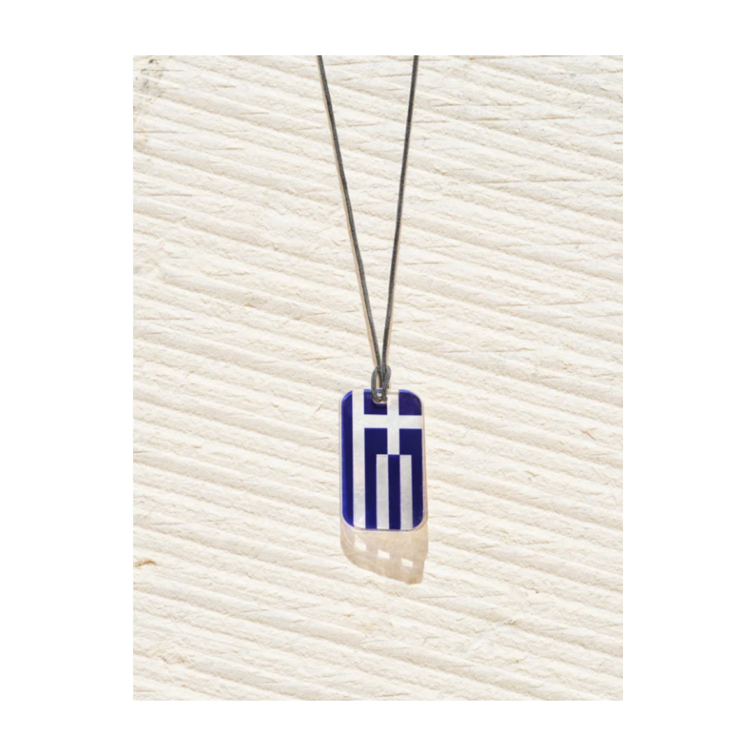 Greek Blue Flag Pendant