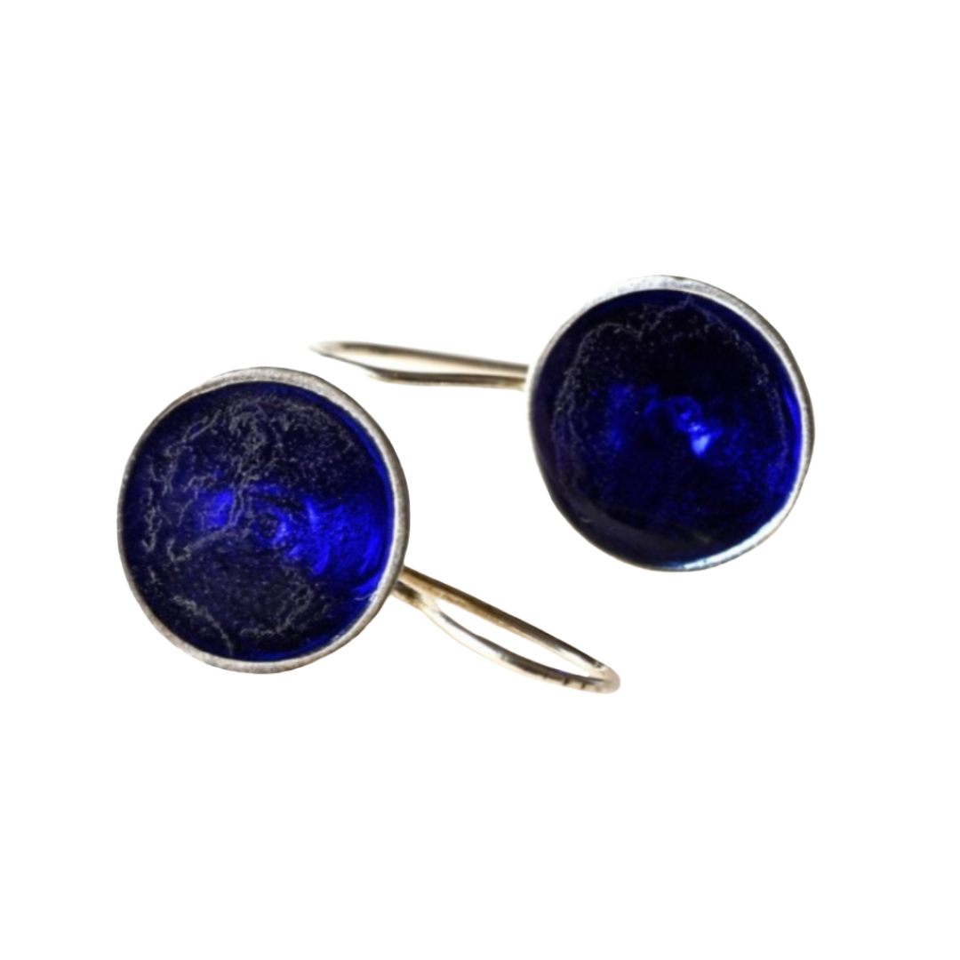 Blue Resin Earrings