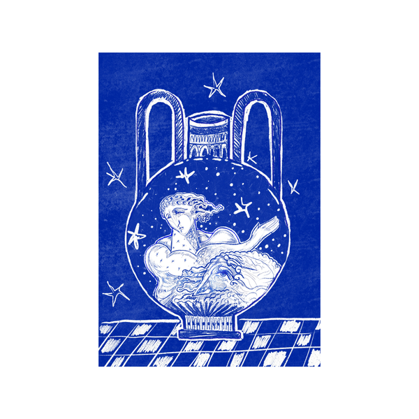 Blue Vase 1 Print