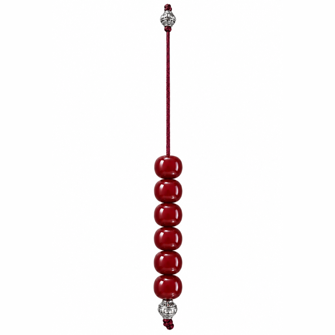 Red Beaded Begleri Accessory