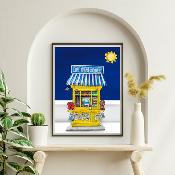 Kiosk of Greece Artprint