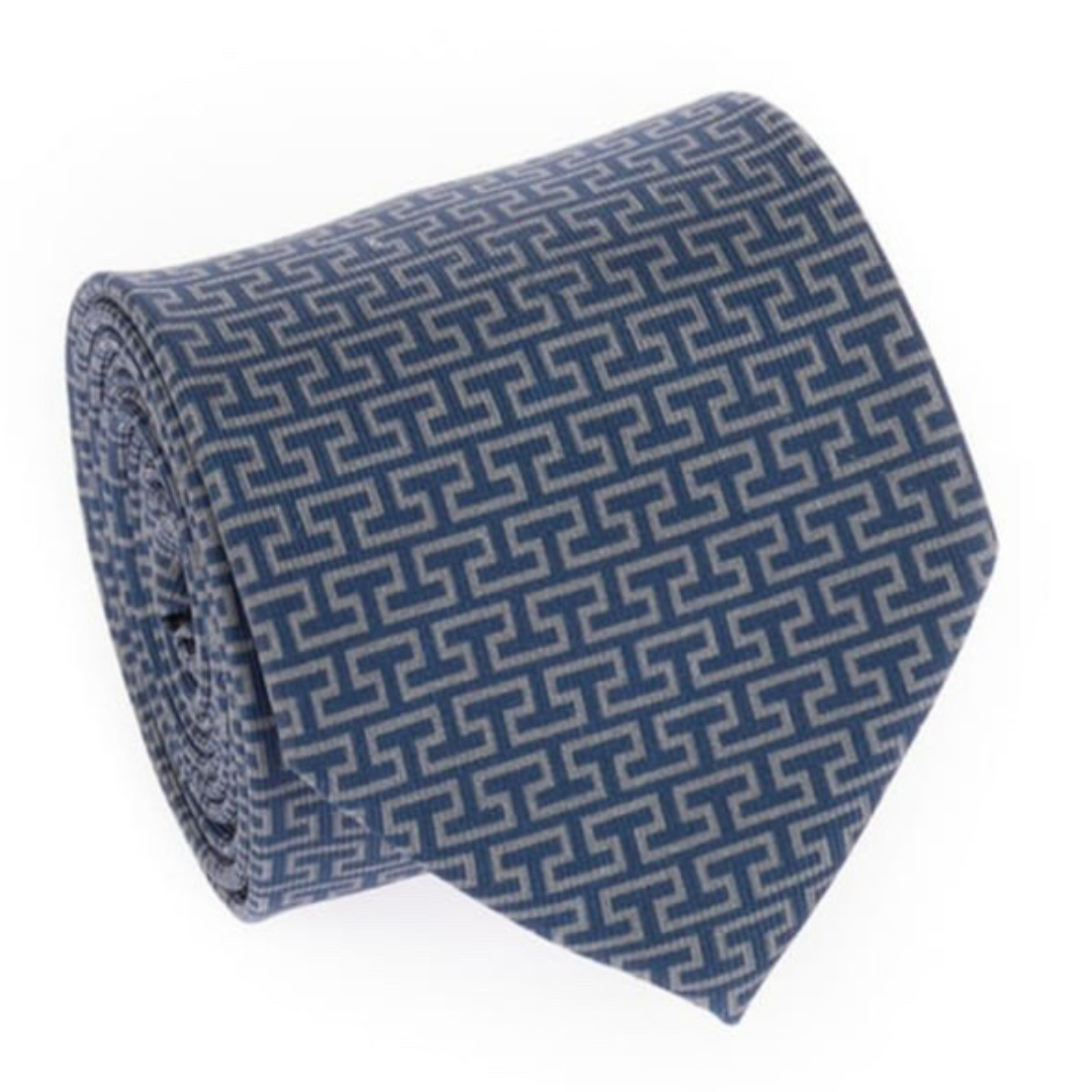 MEANDER TIE BLUE