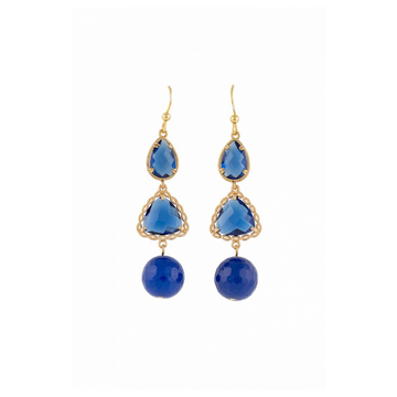 Dark Blue Crystal Dream Earrings