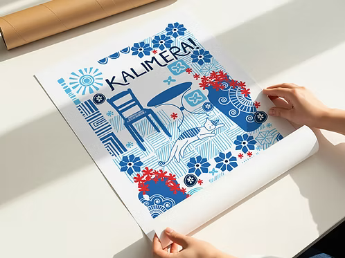 A3 Art Print Kalimera Pots