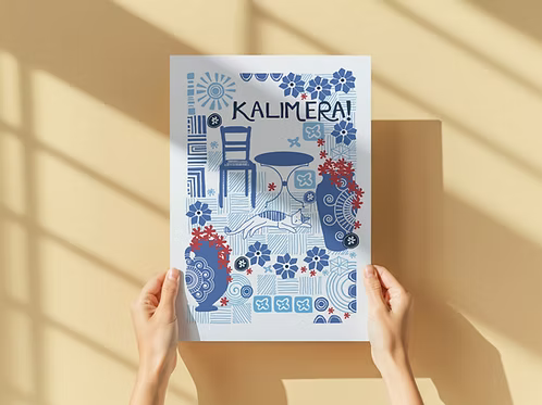 A3 Art Print Kalimera Pots