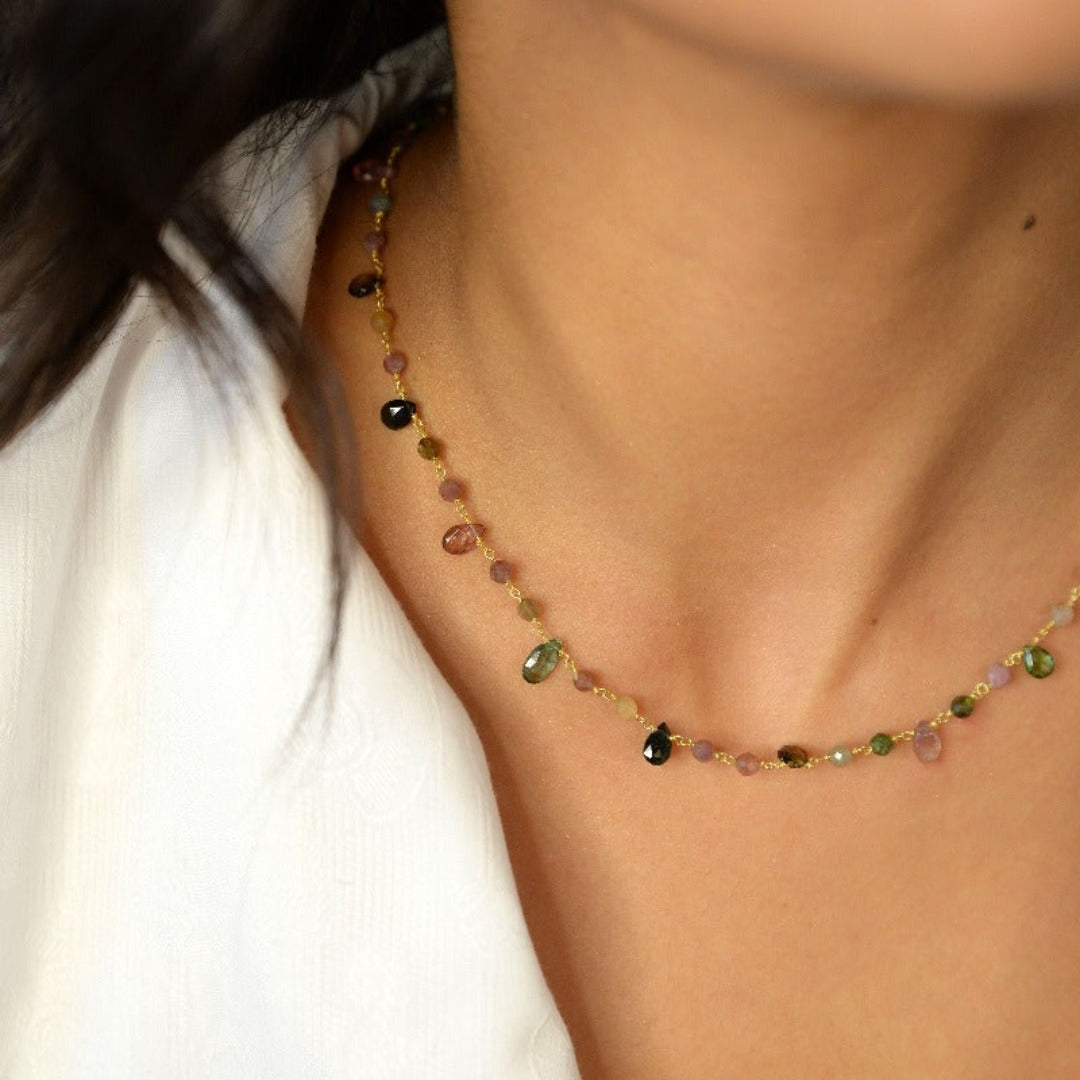 Rosary Tourmaline Necklace