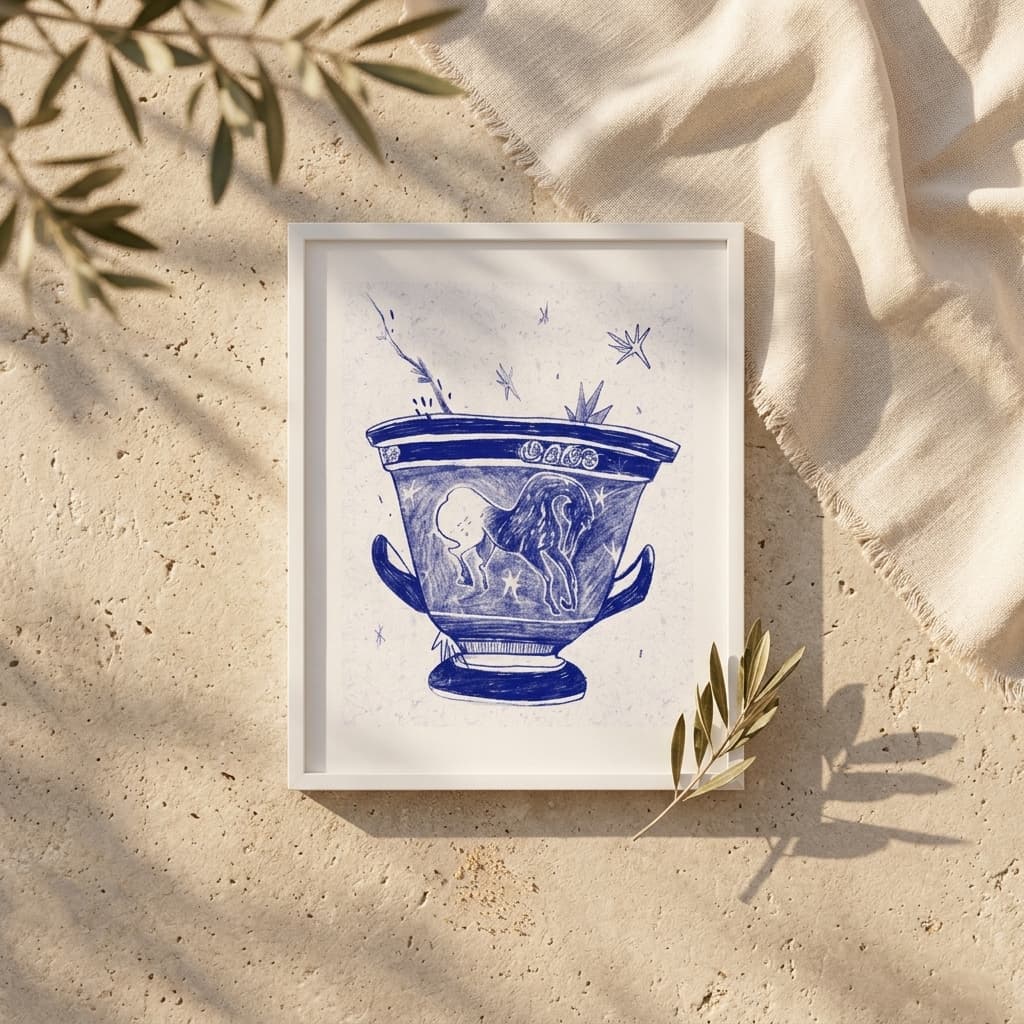 Blue Vase 2 Print