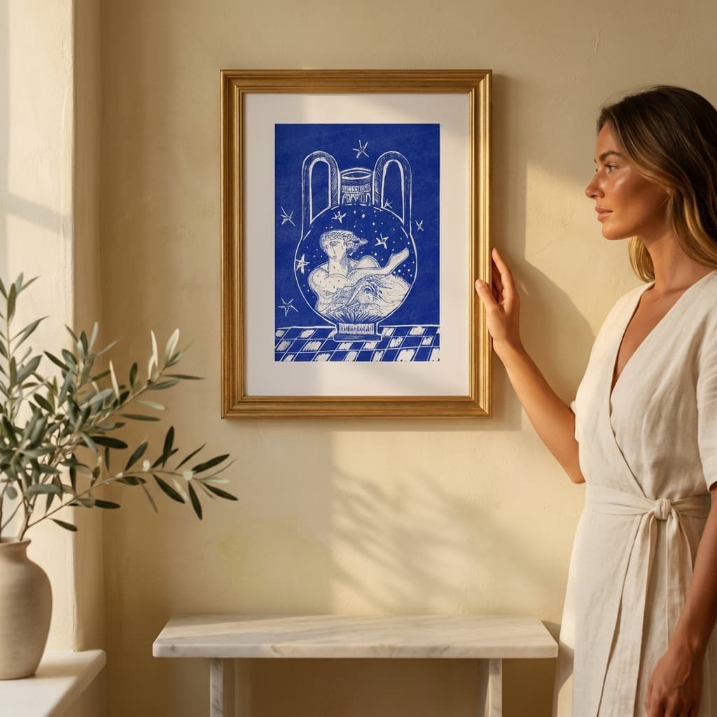 Blue Vase 1 Print