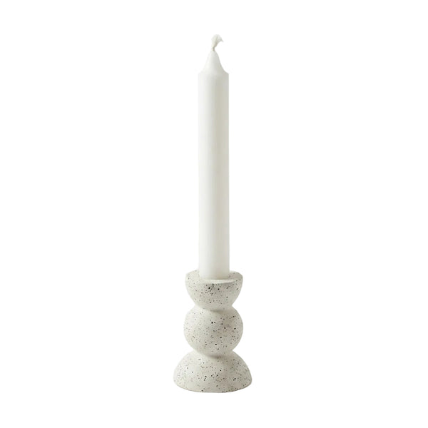 Botanica Candle Holder by Ceme Deco – handcrafted jesmonite with natural finish, 8.6 × 6.9 cm