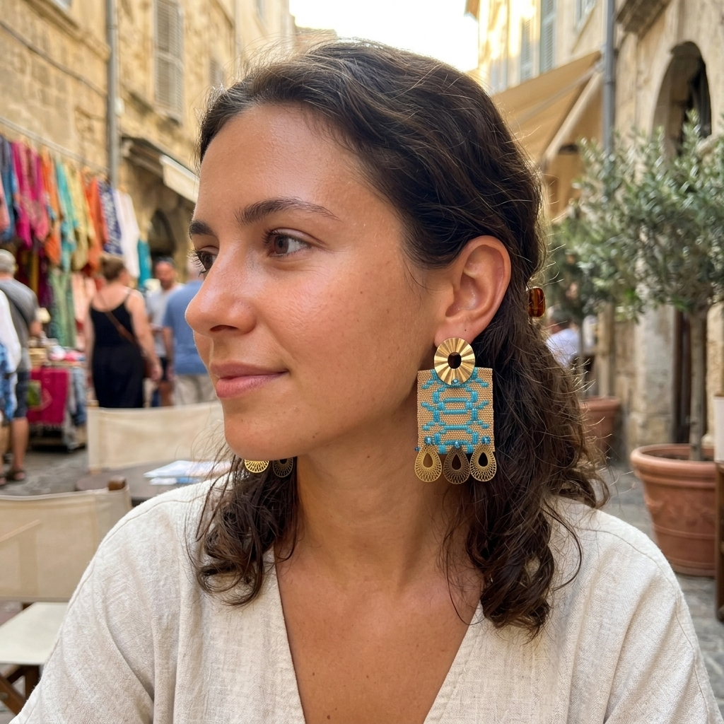 Lora Blue Earrings