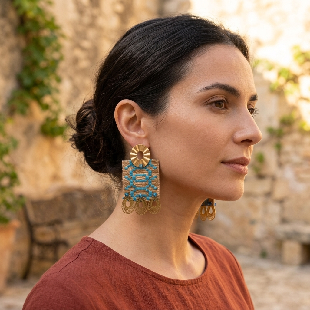 Lora Blue Earrings