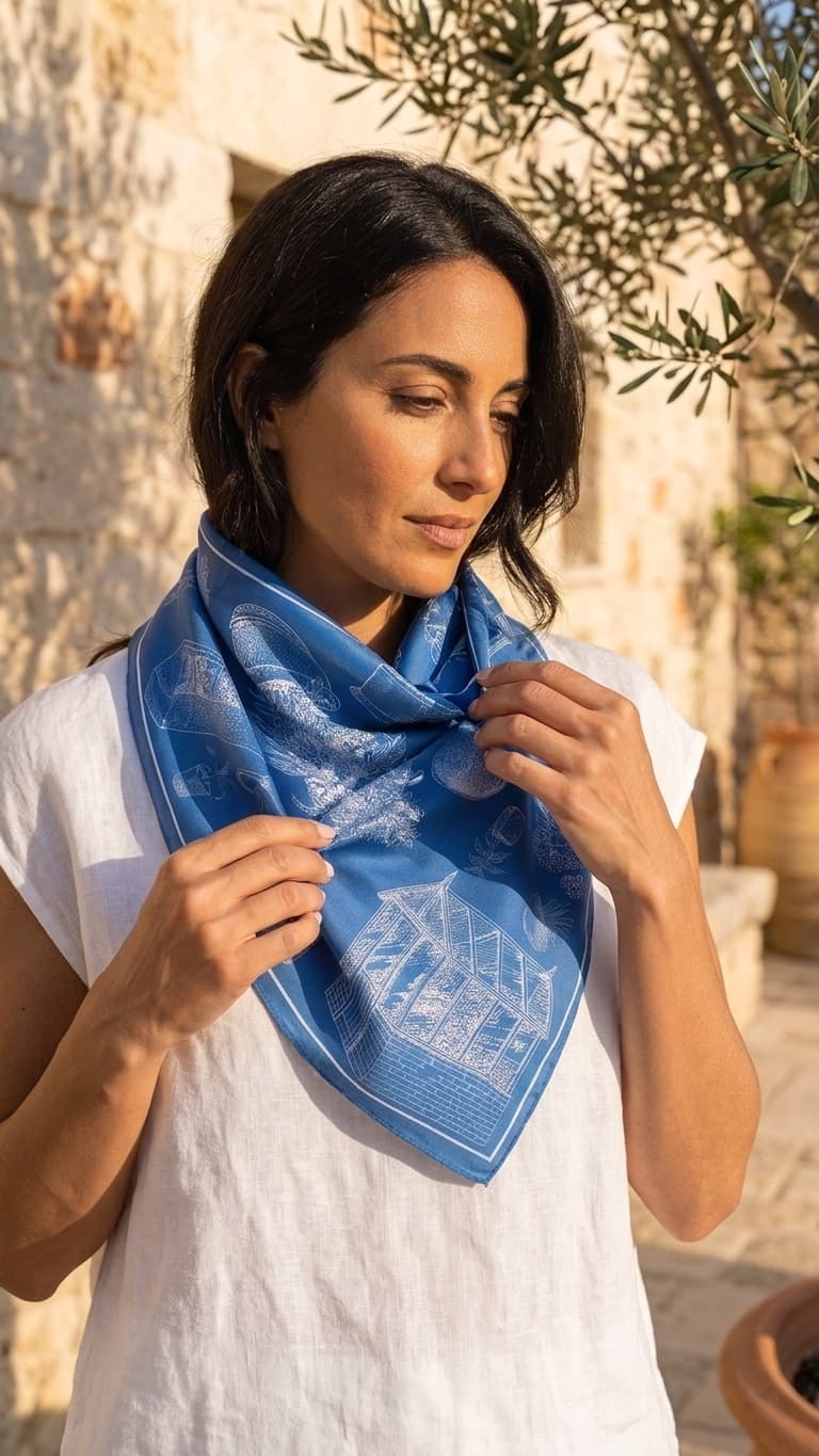 Garden Of Blue Scarf