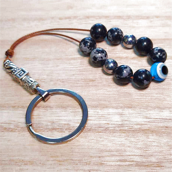 Keychain Eye Dark Blue Worry Beads