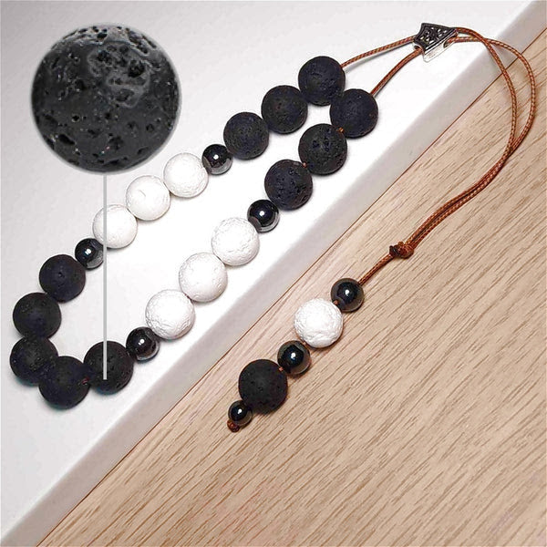 B&W Lava Worry Beads