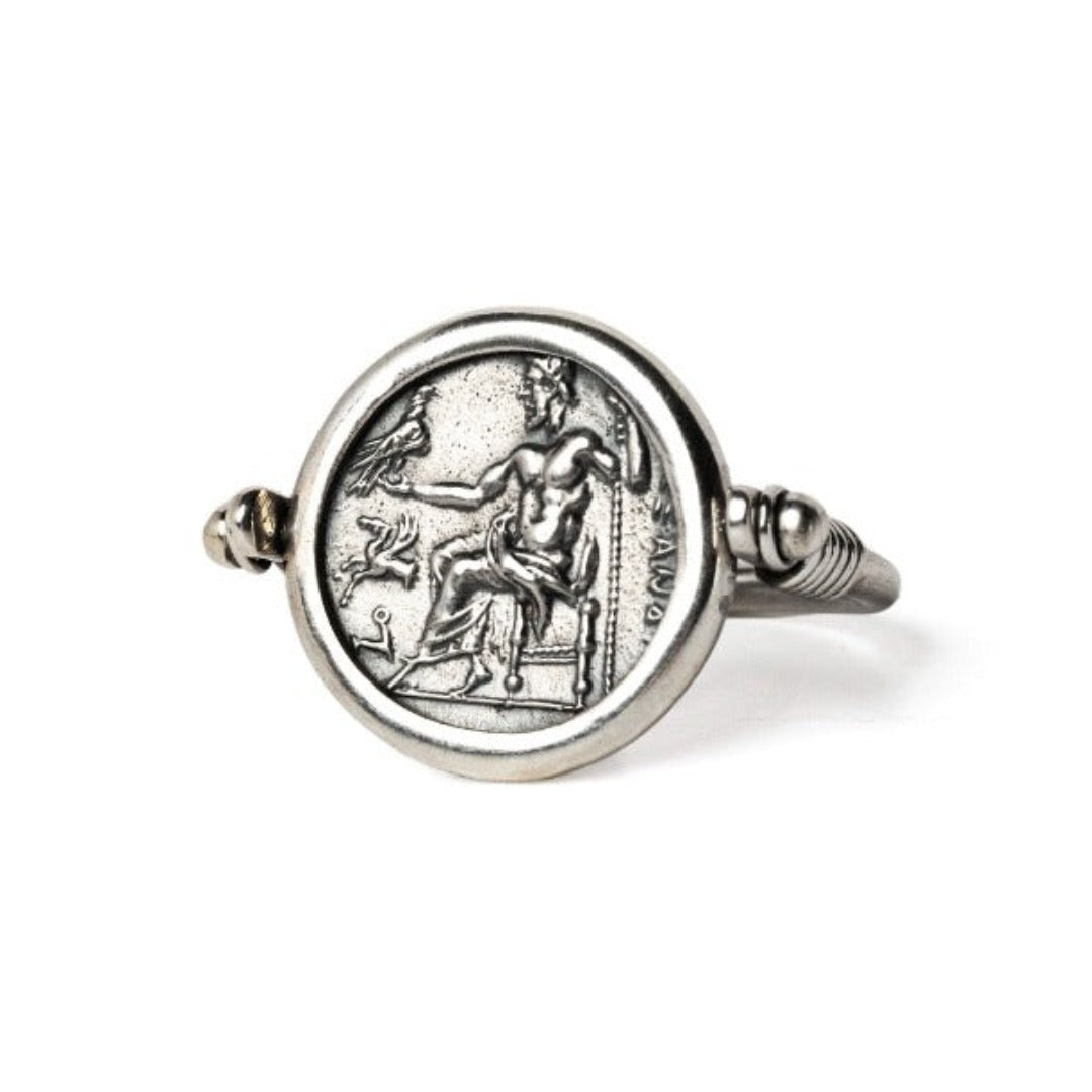 Macedonian Silver Ring G. Alexander