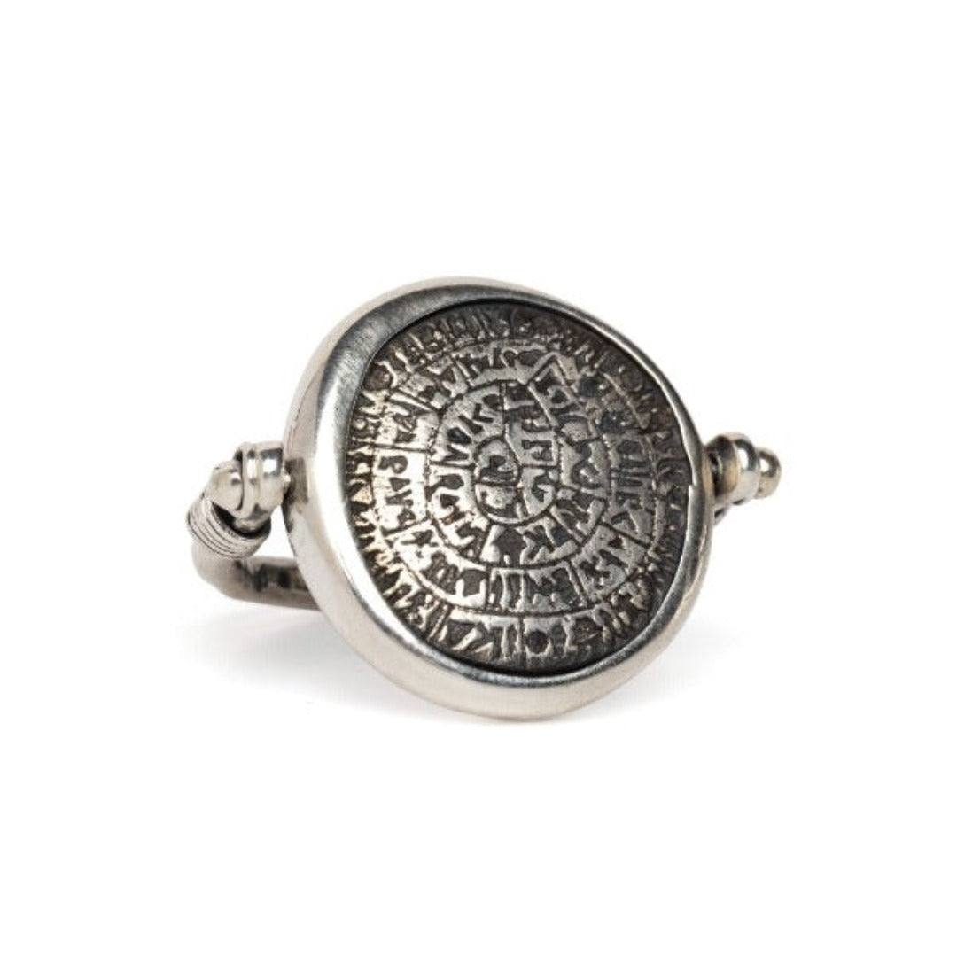 Faistos Disk Silver Ring