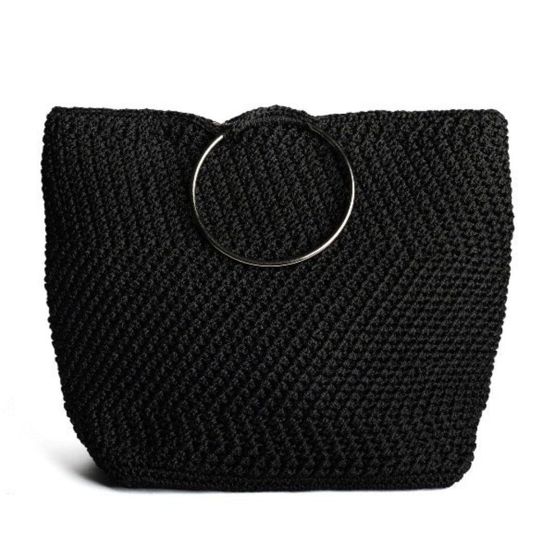 Totem Black Crochet Handbag