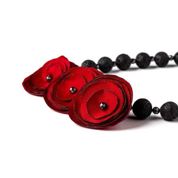 Blossoming In Red Necklace - PreOrder
