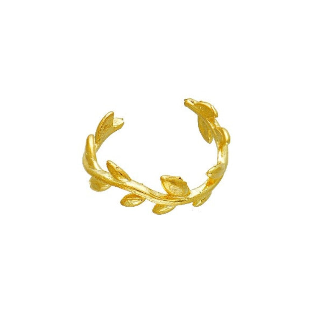Olive Leaves Gold Cuff
