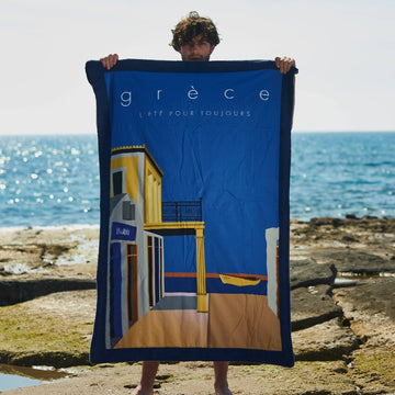 La Greece Blue Beach Towel