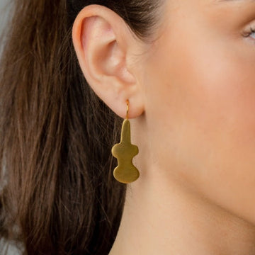 Cycladic Lady Gold Earrings