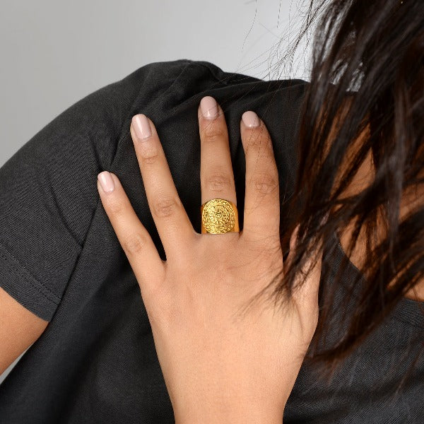 Cyclos Gold Adjustable Ring