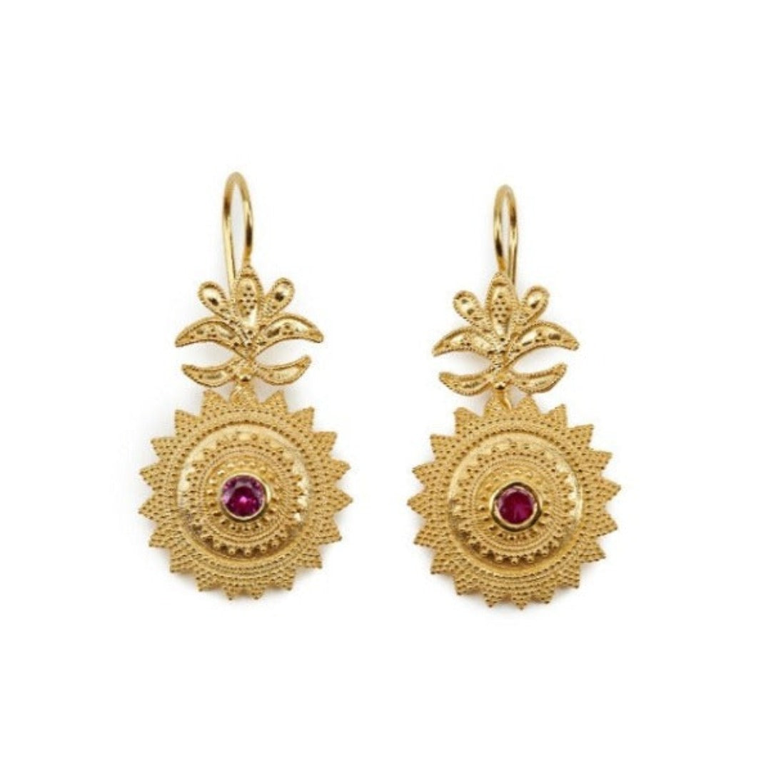 Anthemion Gold Earrings